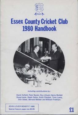 Seller image for ESSEX COUNTY CRICKET CLUB ANNUAL 1980 for sale by Sportspages