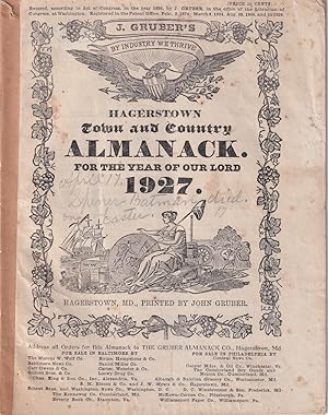 Image du vendeur pour Hagerstown Town and Country Almanack. For the Year of Our Lord 1927 mis en vente par Kenneth Mallory Bookseller ABAA
