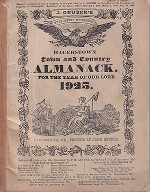 Image du vendeur pour Hagerstown Town and Country Almanack. For the Year of Our Lord 1925 mis en vente par Kenneth Mallory Bookseller ABAA