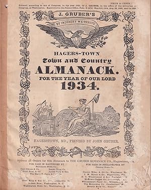 Image du vendeur pour Hagers-Town Town and Country Almanack. For the Year of Our Lord 1934 mis en vente par Kenneth Mallory Bookseller ABAA