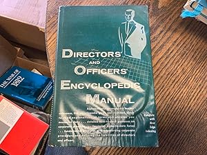 Imagen del vendedor de Directors' and Officers' Encyclopedic Manual a la venta por Riverow Bookshop