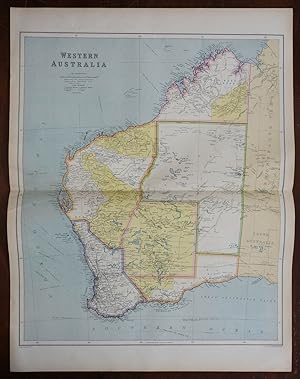 Explorers Western Australia South Australia 1914 Philip scarce large detail map