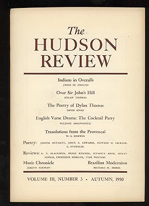 Image du vendeur pour Hudson Review Volume III, Number 3. Autumn 1950 mis en vente par The Reluctant Bookseller