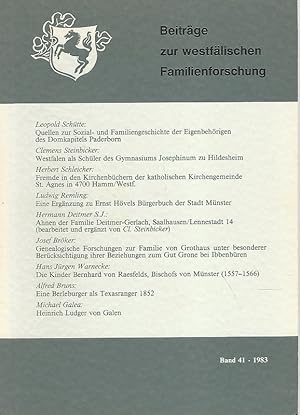 Image du vendeur pour Westflische Gesellschaft fr Genealogie und Familienforschung / Beitrge zur westflischen Familienforschung, Band 46. 1988. mis en vente par Lewitz Antiquariat