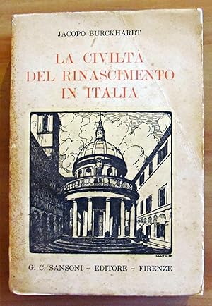 Immagine del venditore per LA CIVILTA' DEL RINASCIMENTO IN ITALIA venduto da L'Angolo del Collezionista di B. Pileri