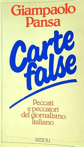 Seller image for Carte false. for sale by Librodifaccia