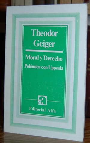 Imagen del vendedor de MORAL Y DERECHO. Polmica con Uppsala a la venta por Fbula Libros (Librera Jimnez-Bravo)