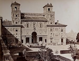 1880 ROME ITALIE ROMA Photographie ancienne albumine contrecollée MEDICIS