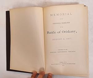 Image du vendeur pour Memorial of the Centennial Celebration of the Battle of Oriskany, August 6, 1877 mis en vente par Mullen Books, ABAA