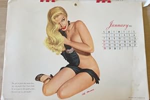 ESQUIRE GIRL 1951 CALENDAR. SPECIAL DELUXE GLOSSY EDITION 12 LUSCIOUS LOVELIES IN FULL COLOR.