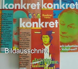 12 Zeitschriften: Konkret Politik & Kultur Jahrgang 1996 Heft 1, 2, 3, 4, 5, 6, 7, 8, 9, 10, 11,12