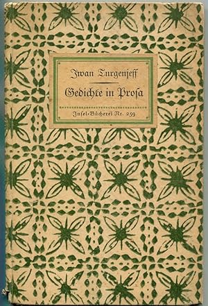 Bild des Verkufers fr Gedichte in Prosa [= Insel-Bcherei; 259] zum Verkauf von Antikvariat Valentinska
