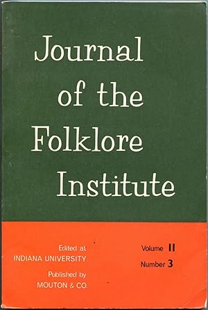 Bild des Verkufers fr Journal of the Folklore Institute. Volume 2, December 1965, Number 3 zum Verkauf von Antikvariat Valentinska