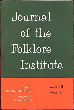 Imagen del vendedor de Journal of the Folklore Institute. Volume 3, December 1966, Number 3 a la venta por Antikvariat Valentinska