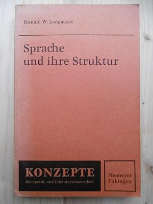 Bild des Verkufers fr Sprache und ihre Struktur. (bersetzt von Gerd Fritz). zum Verkauf von Antiquariat Steinwedel