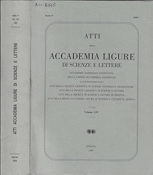 Immagine del venditore per Atti della Accademia Ligure di scienze e lettere Volume LIV 1997 venduto da Biblioteca di Babele