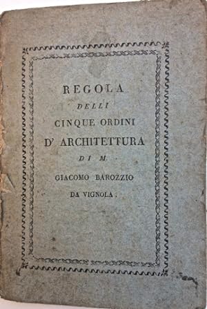 Regola delli cinque ordini d'Architettura di M. Giacomo Barozzio da Vignola.