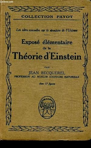 Bild des Verkufers fr Expos lmentaire de la thorie d'Einstein - 21 - Collection Payot zum Verkauf von Le-Livre