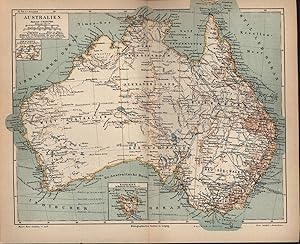 Bild des Verkufers fr Australien von 1885, zum Verkauf von Antiquariat Kastanienhof