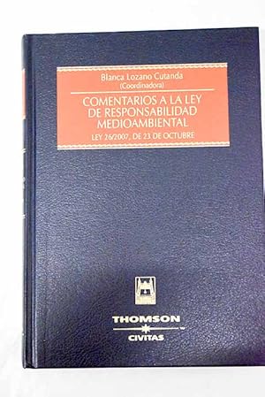 Imagen del vendedor de Comentarios a la Ley de responsabilidad medioambiental a la venta por Alcan Libros