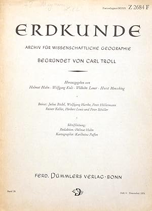 Seller image for Erdkunde. Archiv fr wissenschaftliche Geographie, Band 28, Heft 4 (1974) for sale by Archiv Fuenfgiebelhaus