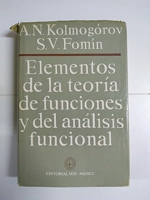 Imagen del vendedor de Elementos de la teora de funciones y del anlisis funcional a la venta por Libros Ambig