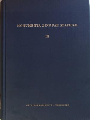 Bild des Verkufers fr Monumenta linguae slavicae dialecti veteris: TOM.III: Isbornik Velikago Knjazja Svjatoslava Jaroslavica 1973 goda. hrsg. in der Izdamija Obscestva ljubitelej drevenej pis mennosti im Jahre 1880, zum Verkauf von books4less (Versandantiquariat Petra Gros GmbH & Co. KG)