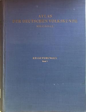 Imagen del vendedor de Atlas der deutschen Volkskunde: Neue Folge: Erluterungen: BAND 1 zu den Karten NF 1 - 36. a la venta por books4less (Versandantiquariat Petra Gros GmbH & Co. KG)