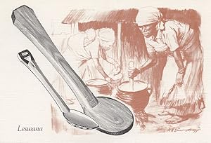 Bophutswana Leswana Cooking Tools Cookery Postcard