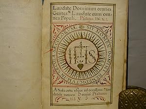 Antique Manuscript Missal Titled: Laudate Dominum omnes Gentes; Laudate eum omnes Populi.