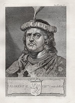 Seller image for Florent II, VIII.eme Comte de Holl." - Florent II de Hollande (c. 1085-1121) Holland Floris count Portrait for sale by Antiquariat Steffen Vlkel GmbH