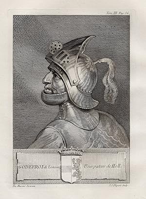 Seller image for Godefroi de Lorraine, Usurpateur de Holl." - Godfrey IV Duke of Lorraine (?-1076) Holland Lothringen Portrait for sale by Antiquariat Steffen Vlkel GmbH