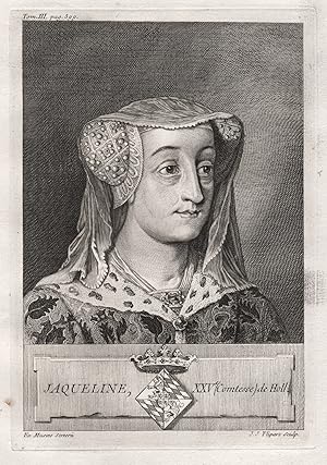 Seller image for Jaqueline, XXV. (Comtesse) de Holl." - Jacqueline Countess of Hainaut (1401-1436) Holland Zeeland Portrait for sale by Antiquariat Steffen Vlkel GmbH