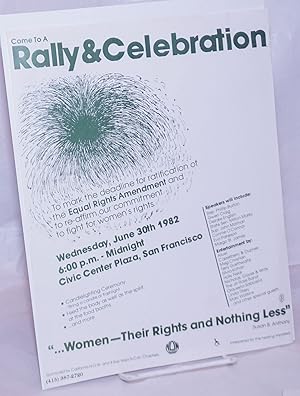 Come to a Rally & Celebration to mark the deadline for ratification of the Equal Rights Amendment...