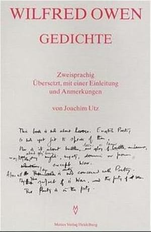 Bild des Verkufers fr Wilfred Owen: Gedichte. Zweisprachig (Dichtung der Englischsprachigen Welt) zum Verkauf von Gerald Wollermann