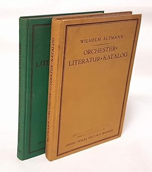 Immagine del venditore per Orchester-Literatur-Katalog. Verzeichnis von seit 1850 erschienenen Orchester-Werken (Symphonien, Suiten, symphonischen Dichtungen, Ouvertren, Konzerten fr Soloinstrumente und Orchester) nebst Angabe der hauptschlichsten Bearbeitungen. 2 Bnde. venduto da Antiquariat Dennis R. Plummer