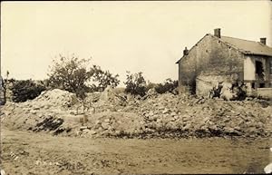 Foto Ansichtskarte / Postkarte Saint-Hilaire-le-Petit Marne, Hausruine, Kriegszerstörungen, I WK
