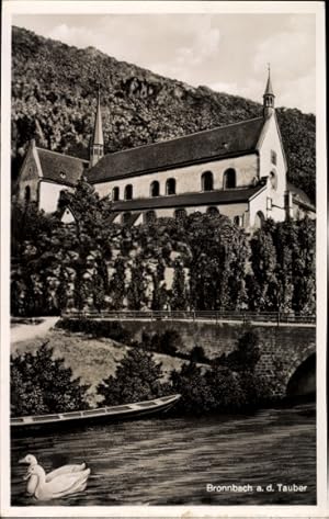 Seller image for Ansichtskarte / Postkarte Bronnbach Reicholzheim Wertheim im Main Tauber Kreis, Kirche, Brcke for sale by akpool GmbH