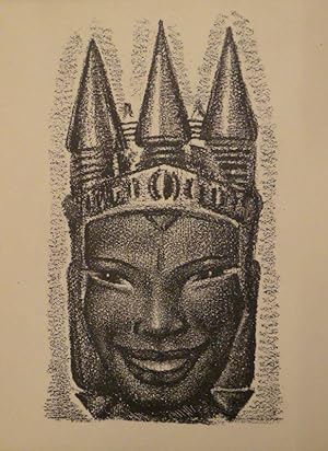 Cambodge. Lithographies avec Portrait de l'Auteur par Ram Richman.