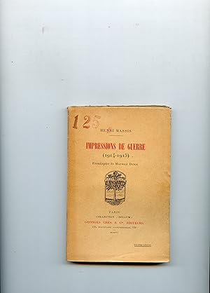 IMPRESSIONS DE GUERRE ( 1914 - 1915 ) . Frontispice de Maurice Denis