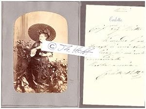 Seller image for CARLOTTA PATTI (1835-89) italienische Opernsngerin (Sopran, soprano), Schwester der Adelina Patti, verheiratet mit dem belgischen Cellisten Ernest de Munck for sale by Herbst-Auktionen