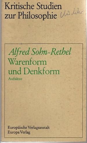 Bild des Verkufers fr Warenform und Denkform : Aufstze. Kritische Studien zur Philosophie, zum Verkauf von nika-books, art & crafts GbR