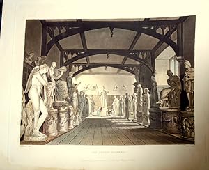 Seller image for The Statue Gallery (The Ashmolean Museum of Roman Cast Sculptures). Hand Coloured Aquatint 1814 for sale by Colophon Books (UK)