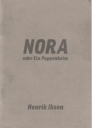 Bild des Verkufers fr Programmheft Henrik Ibsen NORA ODER EIN PUPPENHEIM Premiere 16. Januar 2011 Spielzeit 2010 / 2011 Nr. 9 zum Verkauf von Programmhefte24 Schauspiel und Musiktheater der letzten 150 Jahre