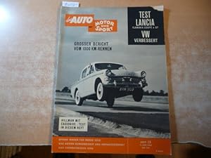 DAS AUTO, MOTOR UND SPORT. Heft 12/4. Juni 1960