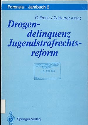 Bild des Verkufers fr Drogendelinquenz, Jugendstrafrechtsreform. zum Verkauf von Augusta-Antiquariat GbR