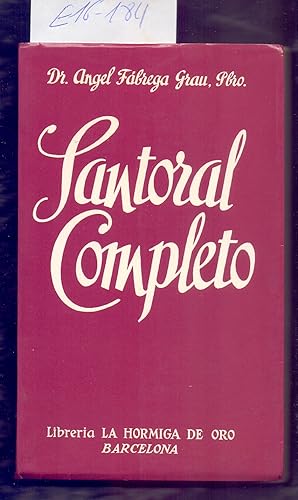 Seller image for SANTORAL COMPLETO for sale by Libreria 7 Soles