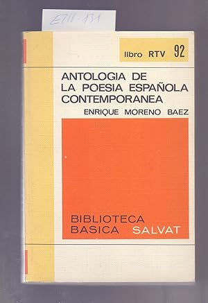 Imagen del vendedor de ANTOLOGIA DE LA POESIA ESPAOLA CONTEMPORANEA a la venta por Libreria 7 Soles