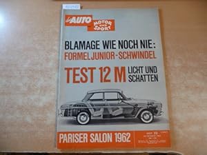 DAS AUTO, MOTOR UND SPORT. Heft 22/20. Oktober 1962