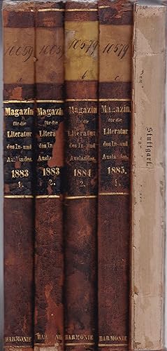 Immagine del venditore per Das Magazin fr die Litteratur des In- und Auslandes. Begrndet von Joseph Lehmann 1832. 52. Jg. I u. II / 53 Jg. II / 54. Jg. I. u. II (1883-1885) venduto da Graphem. Kunst- und Buchantiquariat